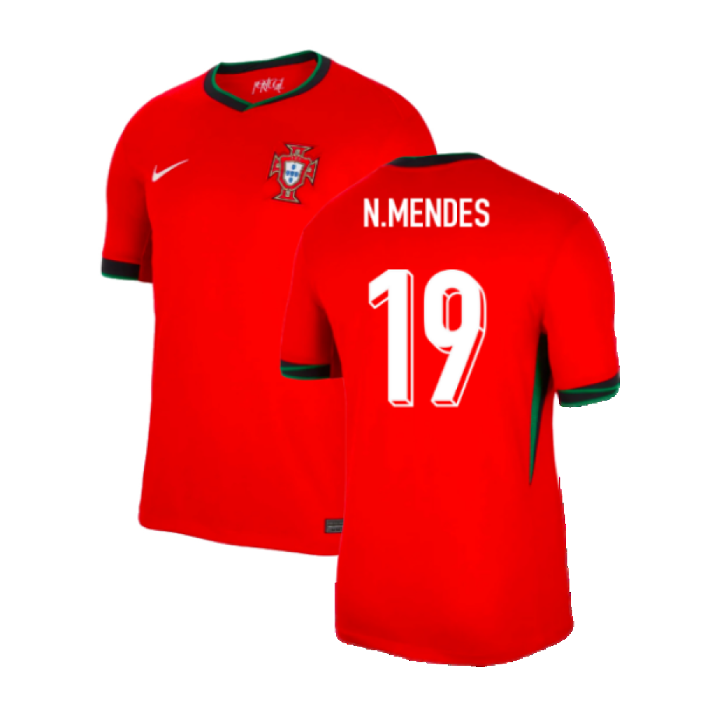 2024-2025 Portugal Home Shirt (N.Mendes 19)