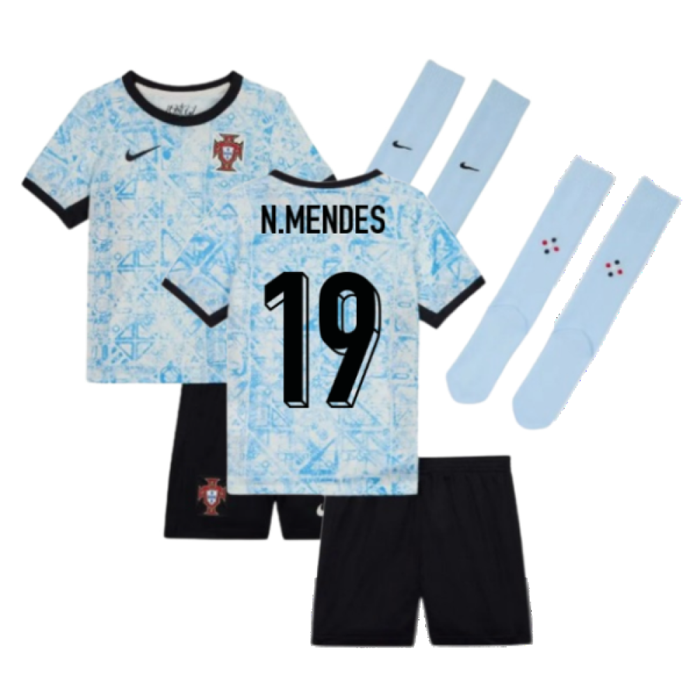 2024-2025 Portugal Away Mini Kit (N.Mendes 19)