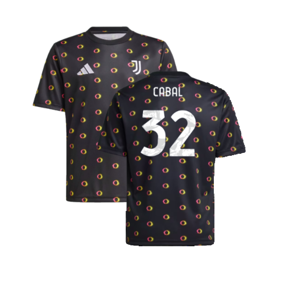 2024-2025 Juventus Pre-Match Shirt (Black) - Kids (Cabal 32)