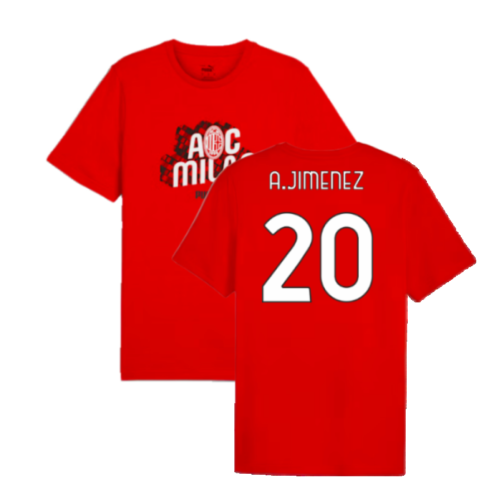 2024-2025 AC Milan ftblCulture Tee (Red) (A.Jimenez 20)