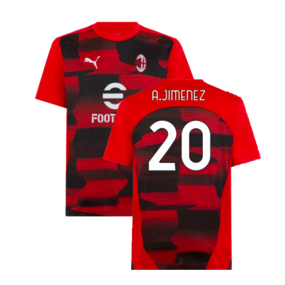 2024-2025 AC Milan Prematch SS Shirt (Red) (A.Jimenez 20)