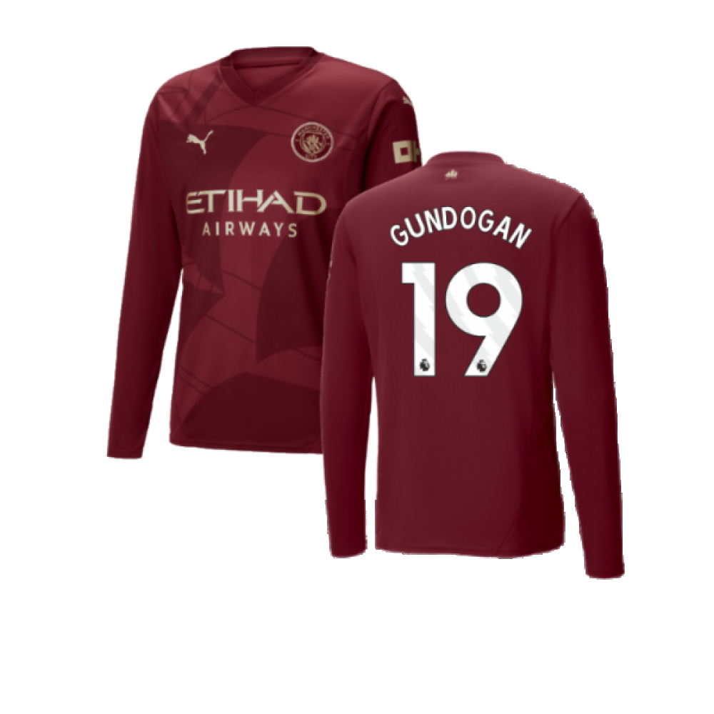 2024-2025 Man City Third Long Sleeve Shirt (Gundogan 19)