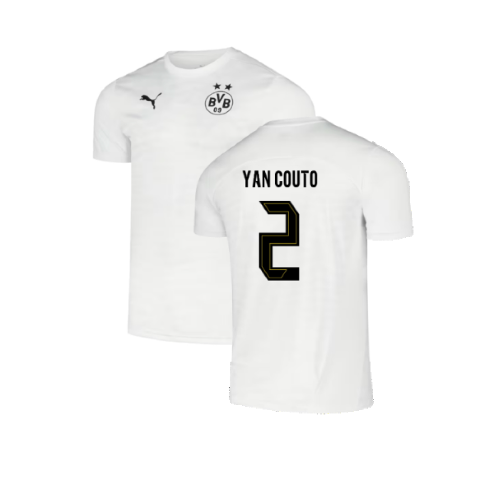 2024-2025 Borussia Dortmund Pre-Match Shirt (White) (Yan Couto 2)