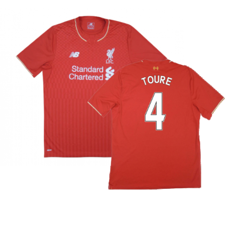 Liverpool 2015-16 Home Shirt ((Very Good) M) (Toure 4)