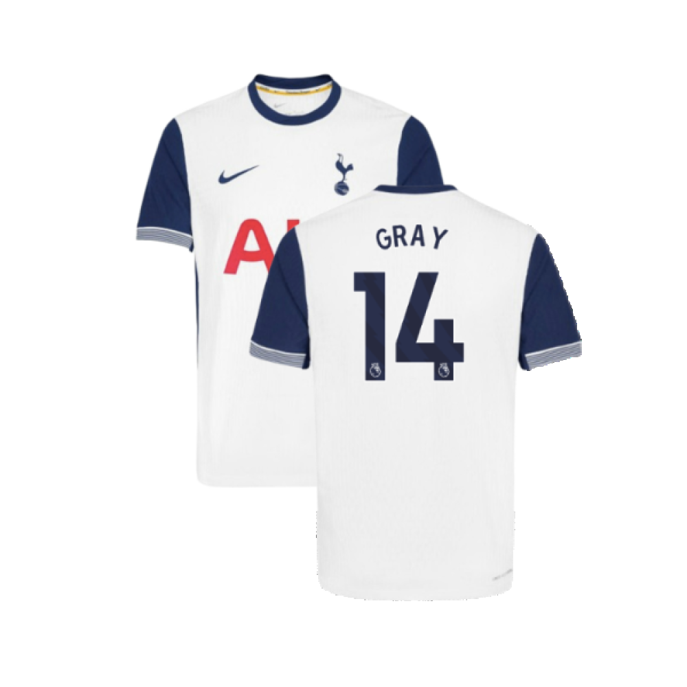 2024-2025 Tottenham Hotspur Authentic Home Shirt (Gray 14)