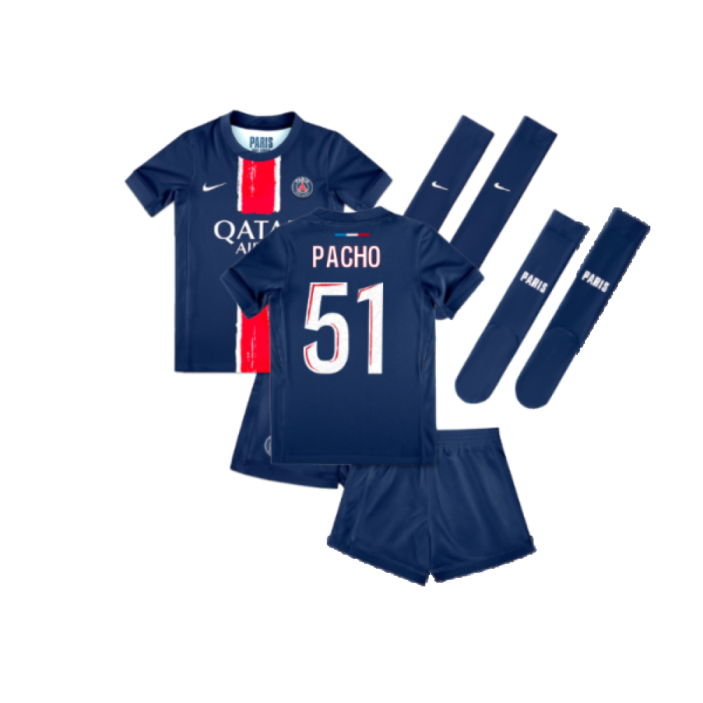 2024-2025 PSG Paris Saint Germain Home Mini Kit (Pacho 51)