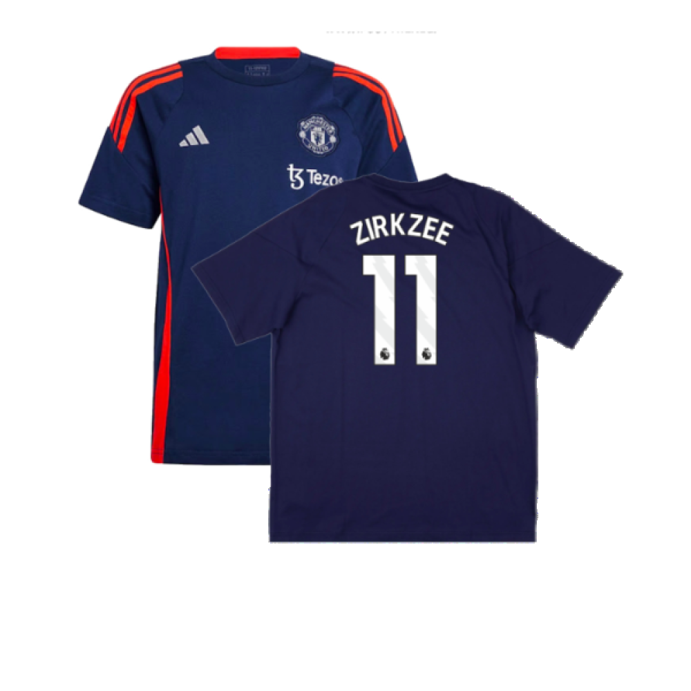 2024-2025 Man Utd Training Tee (Night Indigo) - Kids (Zirkzee 11)