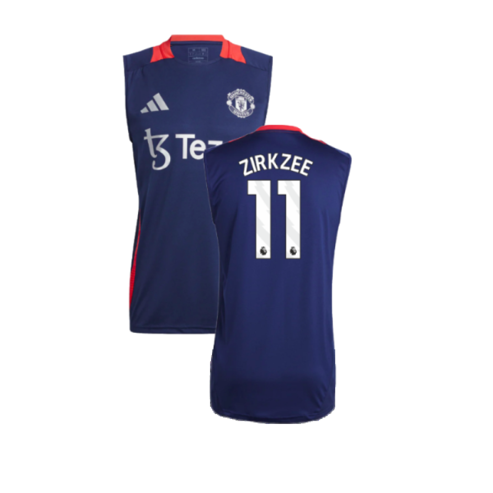 2024-2025 Man Utd Sleeveless Jersey (Night Indigo) (Zirkzee 11)