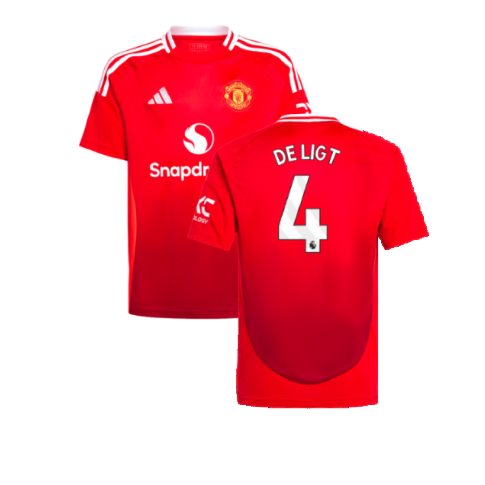 2024-2025 Man Utd Home Shirt (Kids) (De Ligt 4)