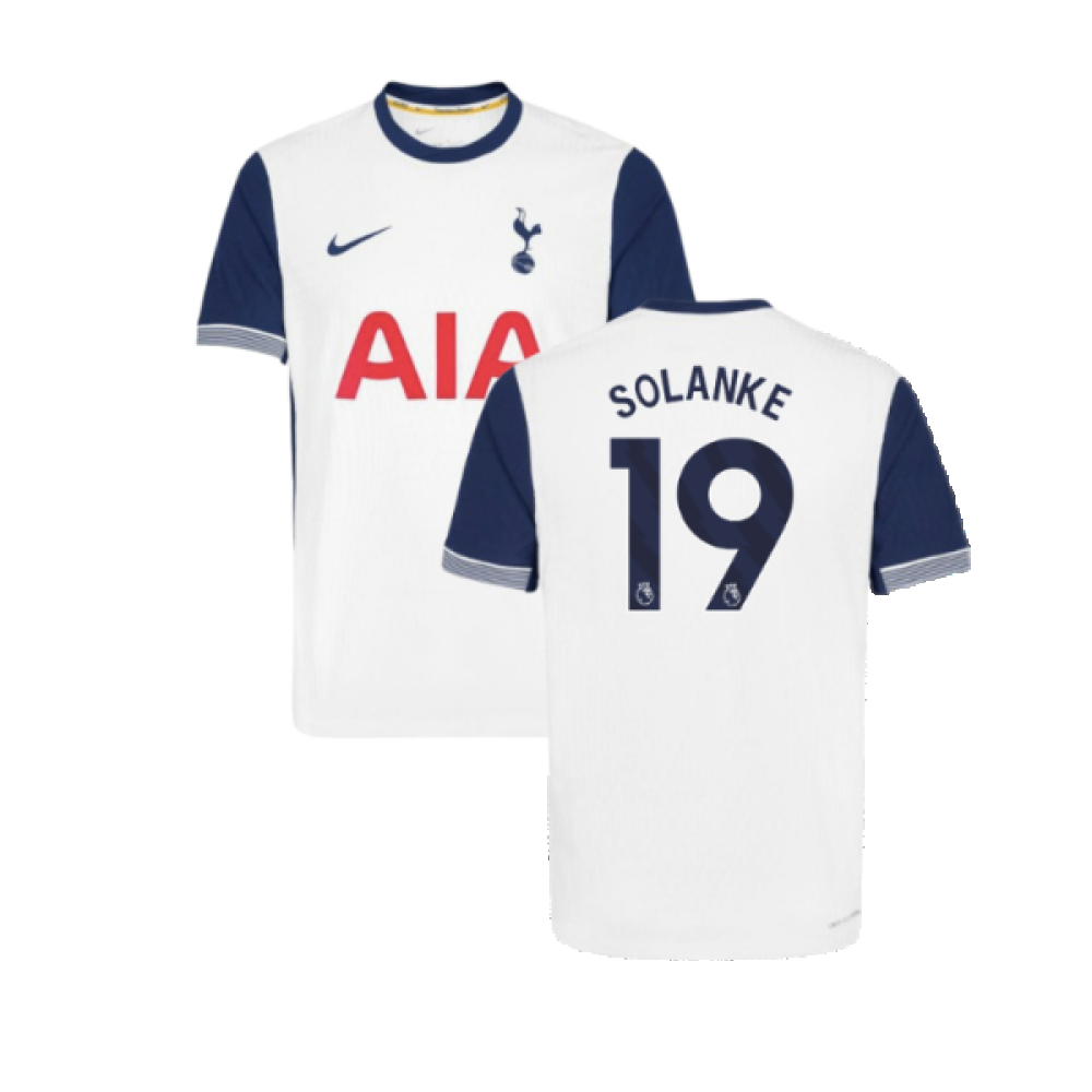 2024-2025 Tottenham Hotspur Authentic Home Shirt (Solanke 19)