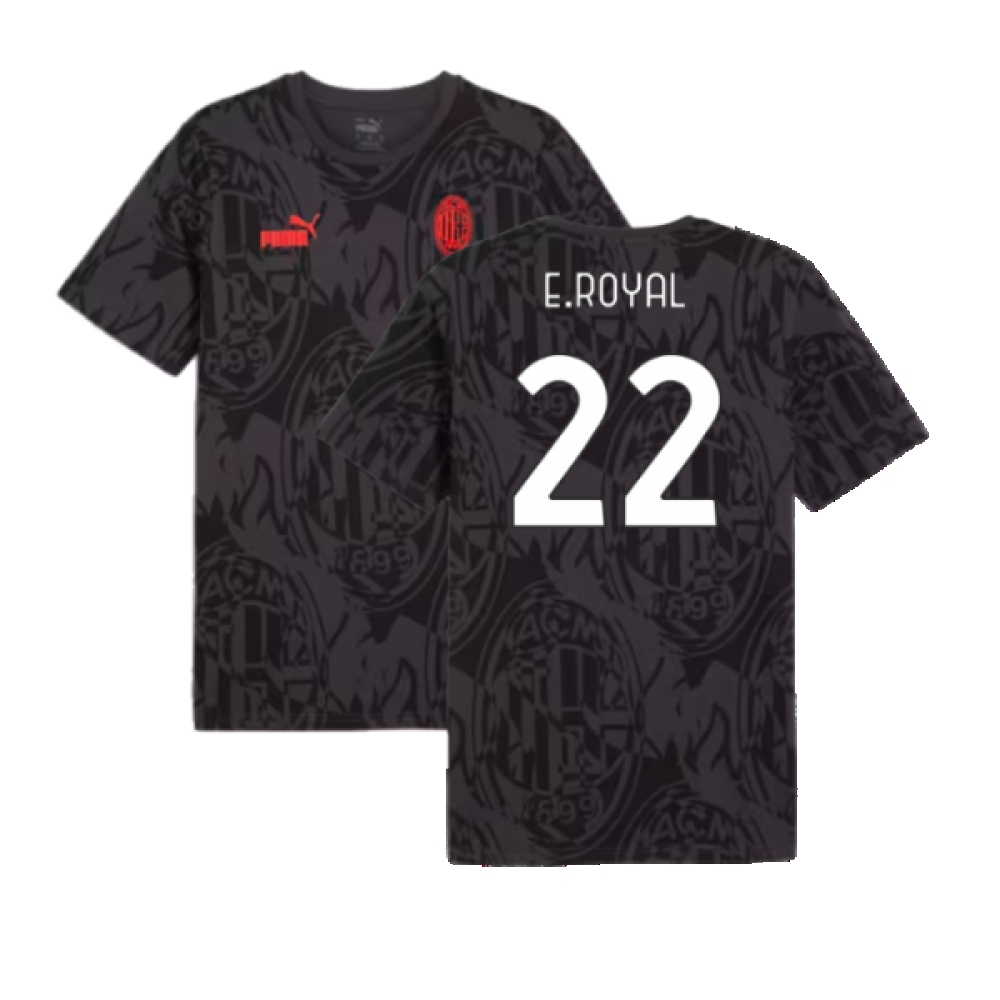 2024-2025 AC Milan ftblCulture Tee AOP (Black) (E.Royal 22)