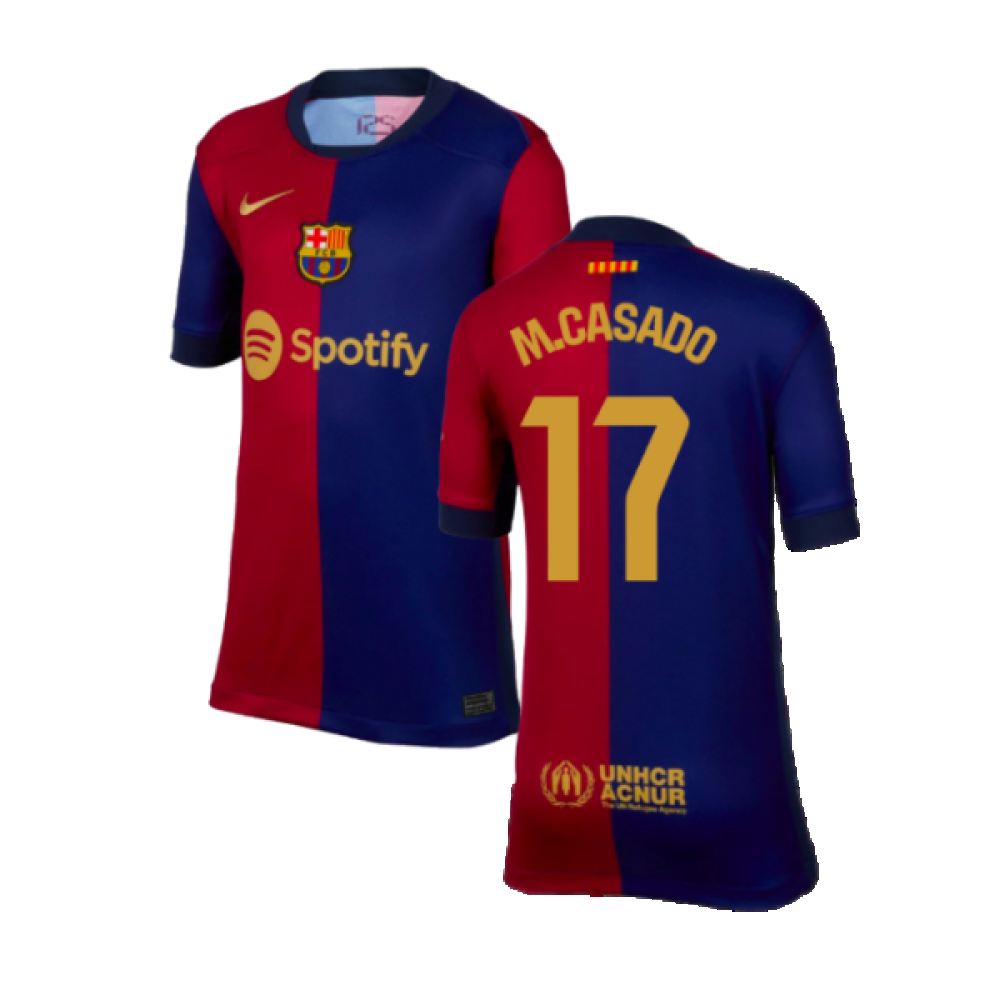 2024-2025 Barcelona Home Shirt (Kids) (M.Casado 17)