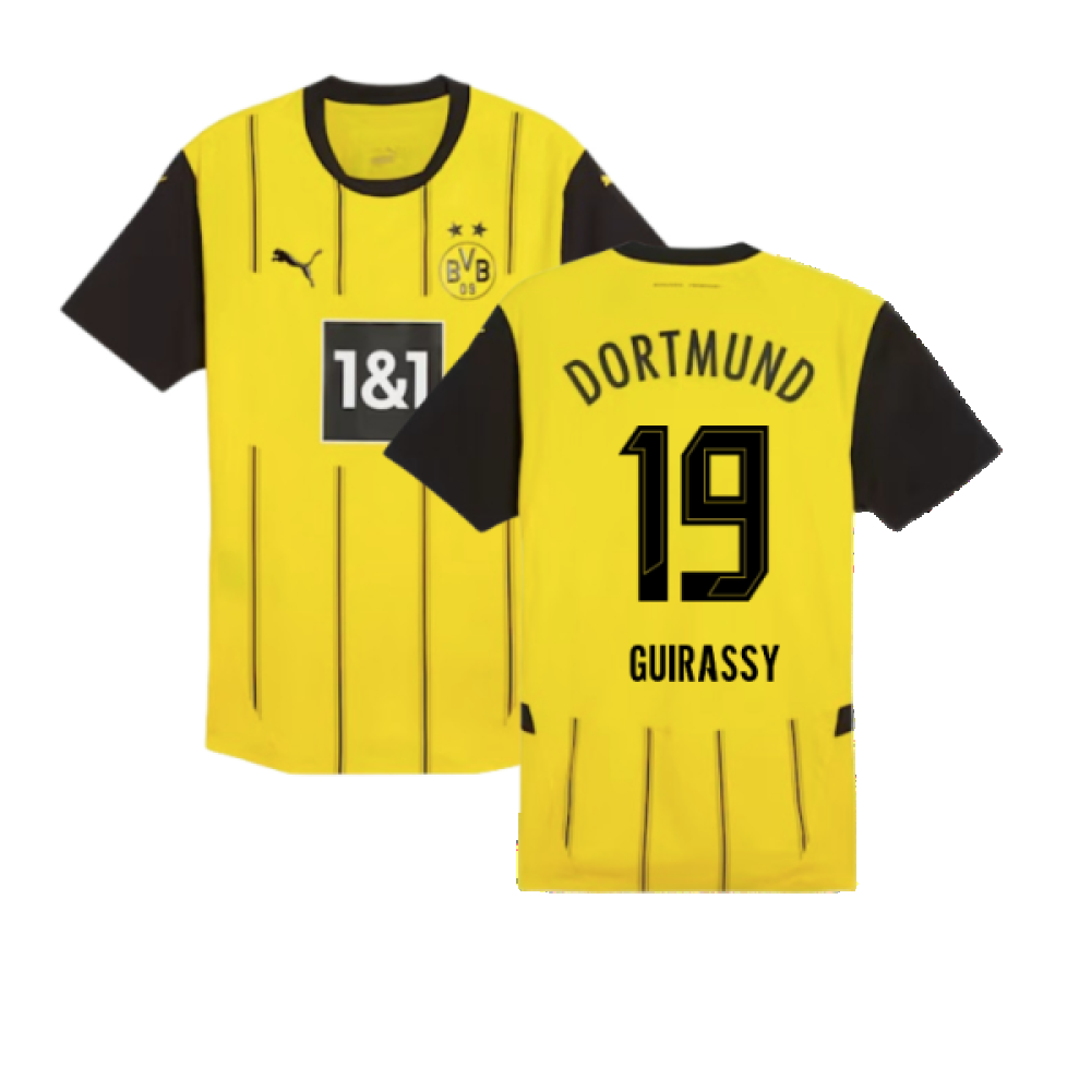 2024-2025 Borussia Dortmund Authentic Home Shirt (Guirassy 19)