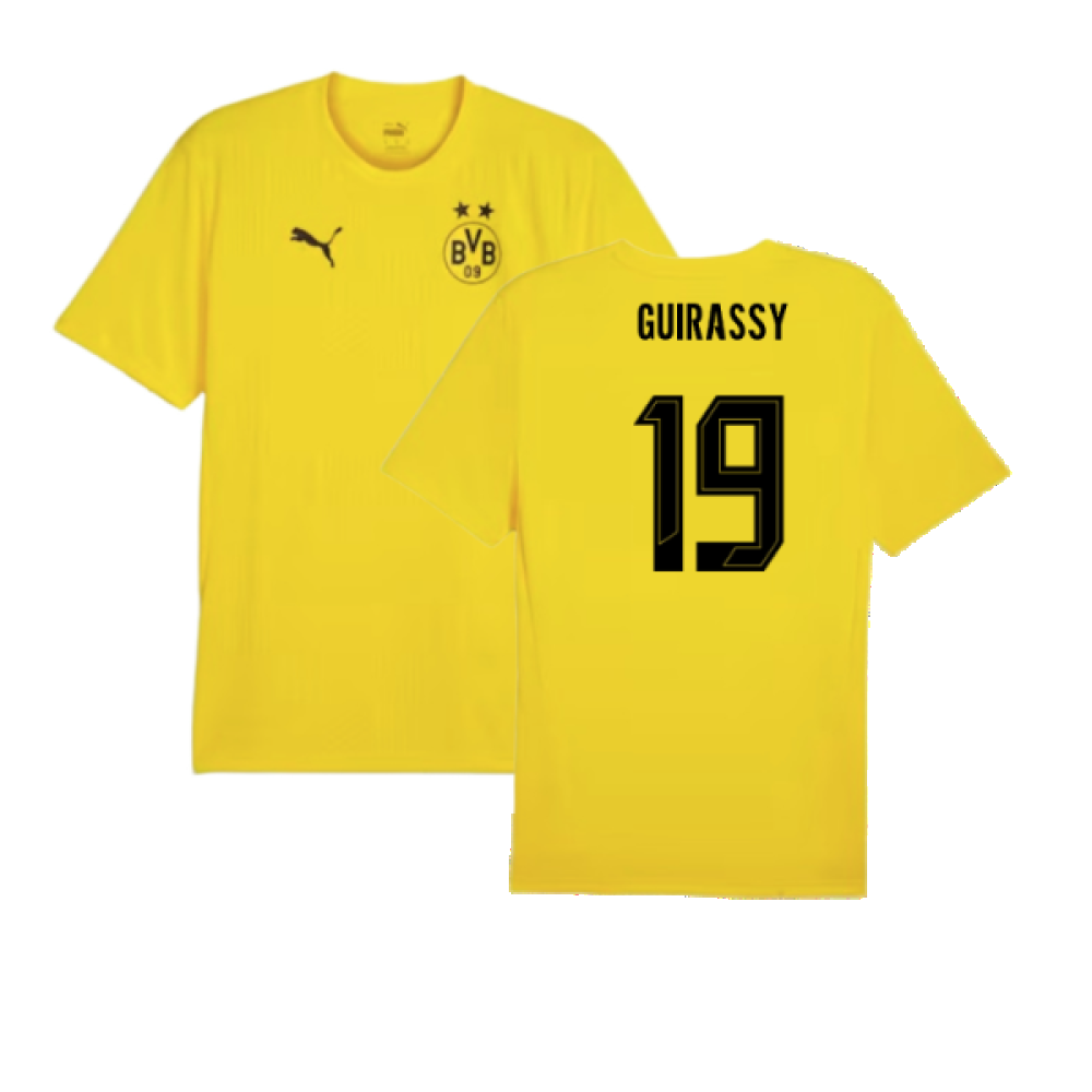 2024-2025 Borussia Dortmund Training Shirt (Yellow) - Kids (Guirassy 19)