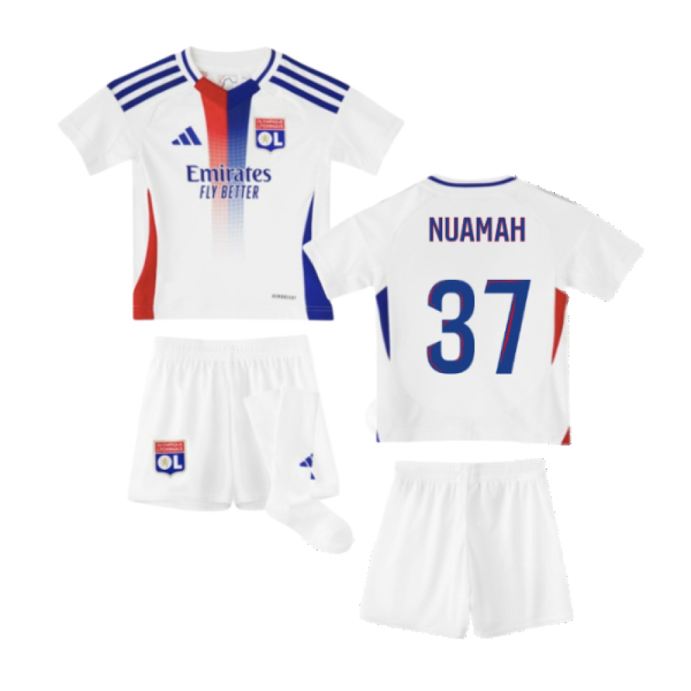 2024-2025 Olympique Lyon Home Mini Kit (Nuamah 37)