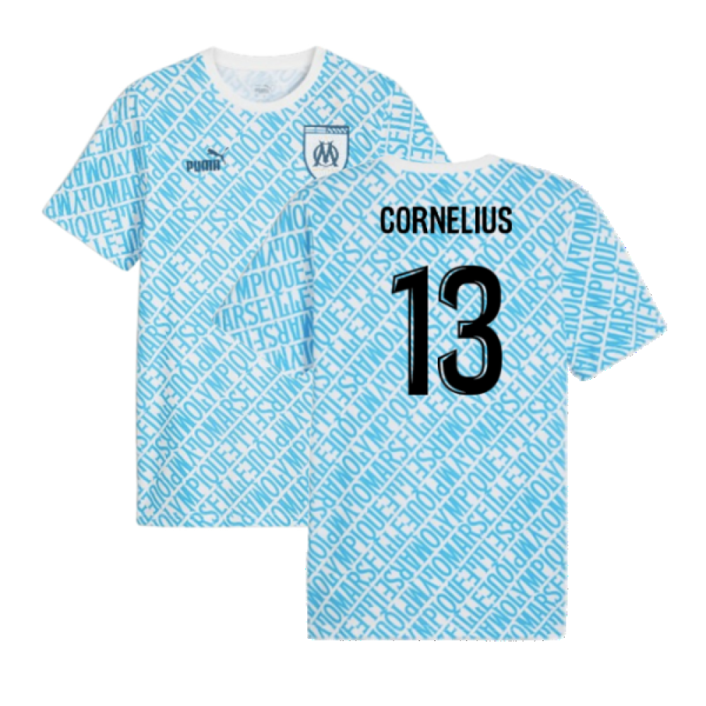 2024-2025 Marseille ftblCulture Tee AOP (Blue) (Cornelius 13)