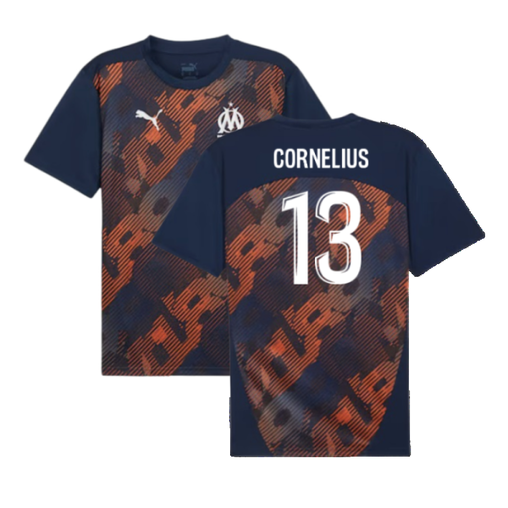 2024-2025 Marseille Pre-Match Shirt (Club Navy) (Cornelius 13)