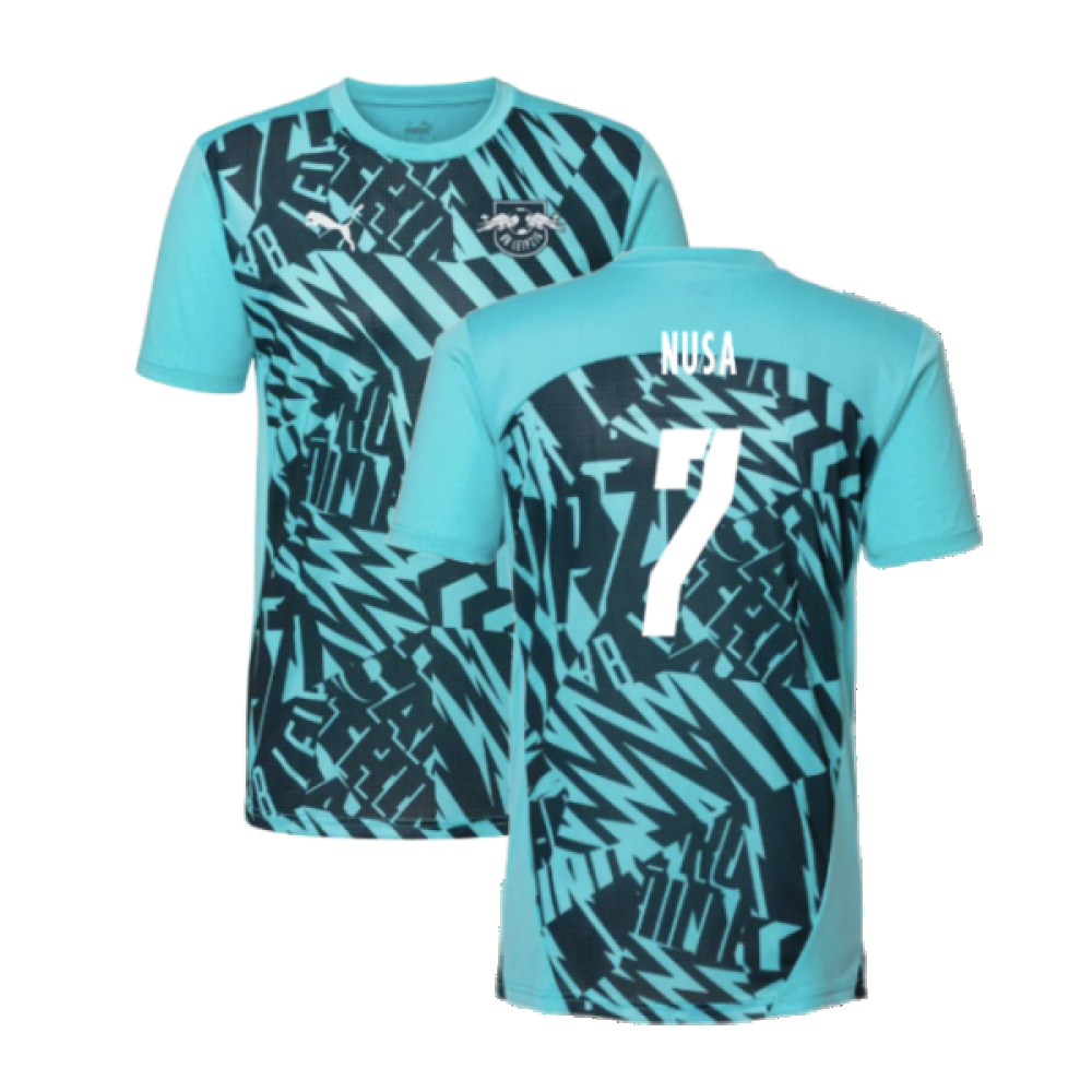 2024-2025 Red Bull Leipzig Pre-Match SS Shirt (Aqua) (Nusa 7)