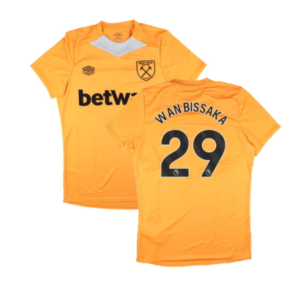 2024-2025 West Ham Training Jersey (Orange) (Wan Bissaka 29)