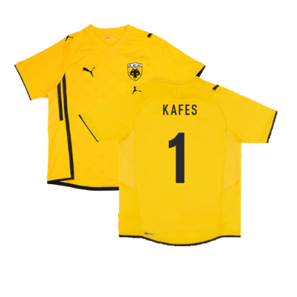 AEK Athens 2009-10 Home Shirt ((Excellent) XL) (Kafes 1)