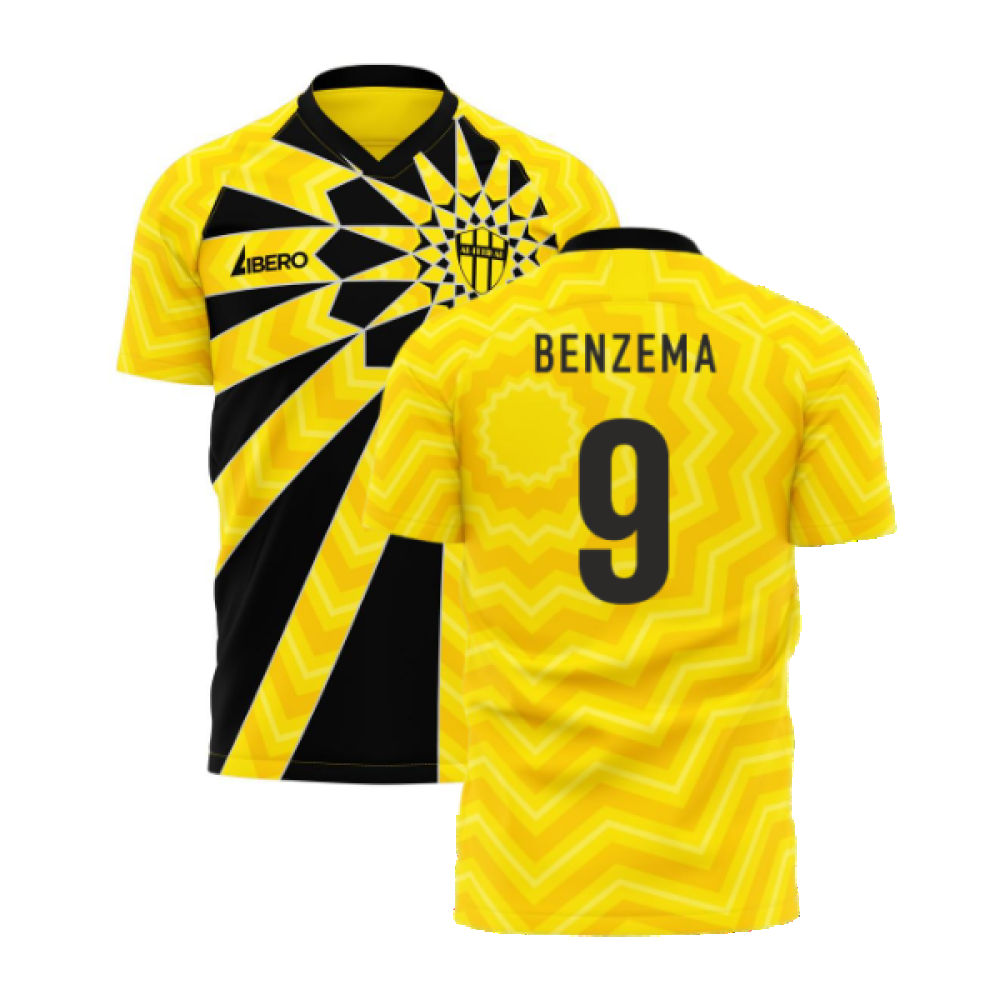 Al-Ittihad 2024-2025 Home Concept Football Kit (Libero) - Kids (Benzema 9)