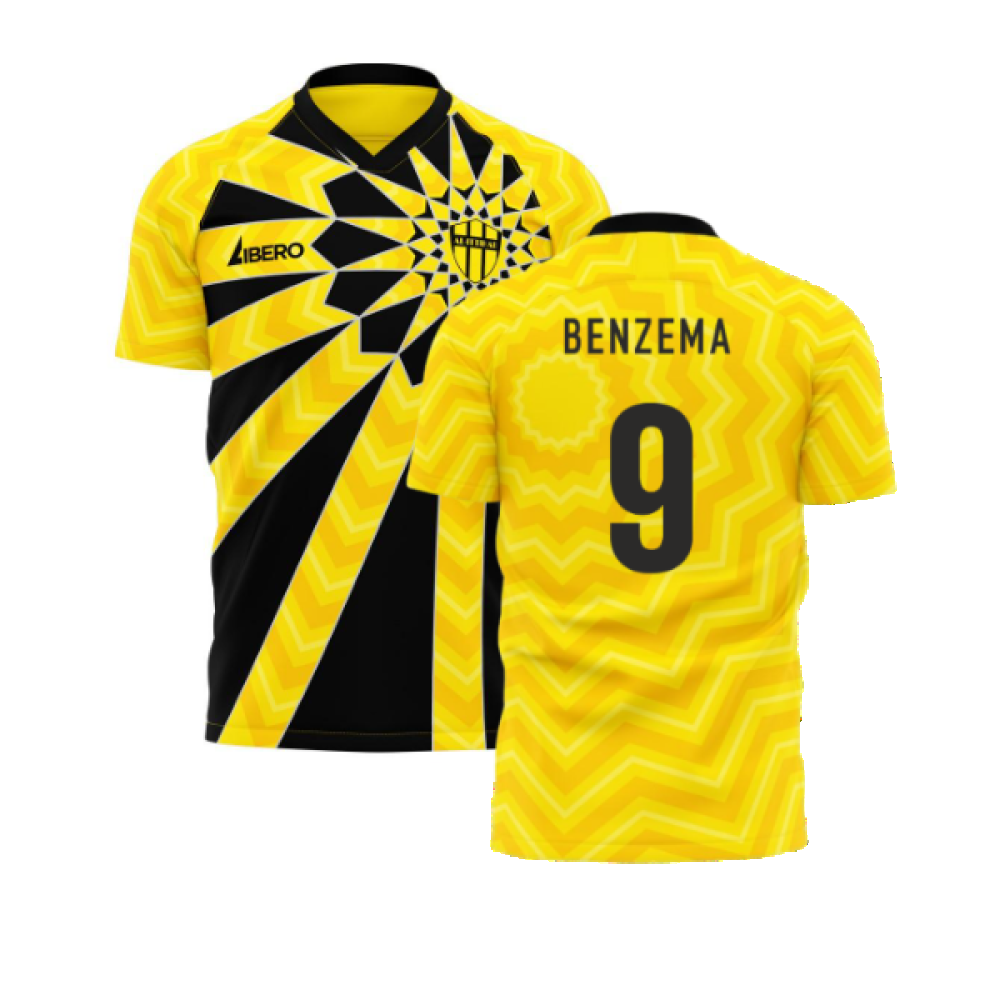 Al-Ittihad 2024-2025 Home Concept Football Kit (Libero) - Kids (Long Sleeve) (Benzema 9)