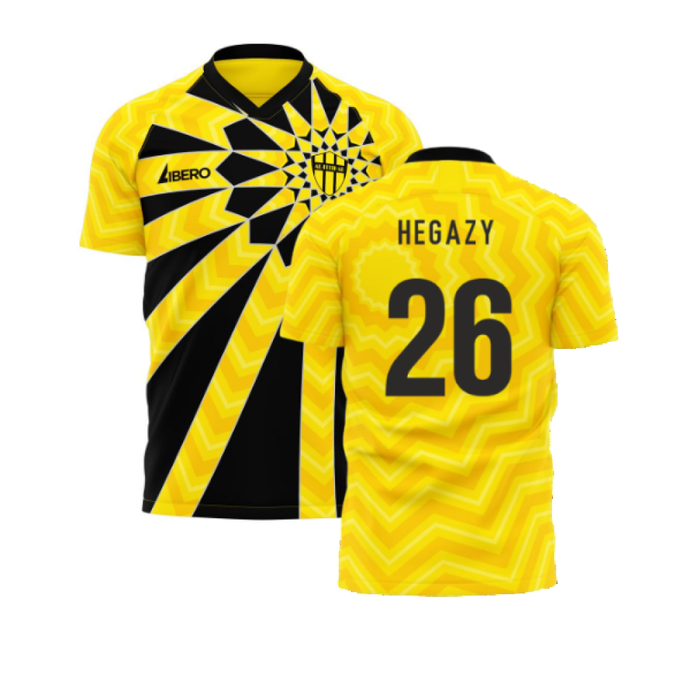 Al-Ittihad 2024-2025 Home Concept Football Kit (Libero) - Kids (Long Sleeve) (Hegazy 26)