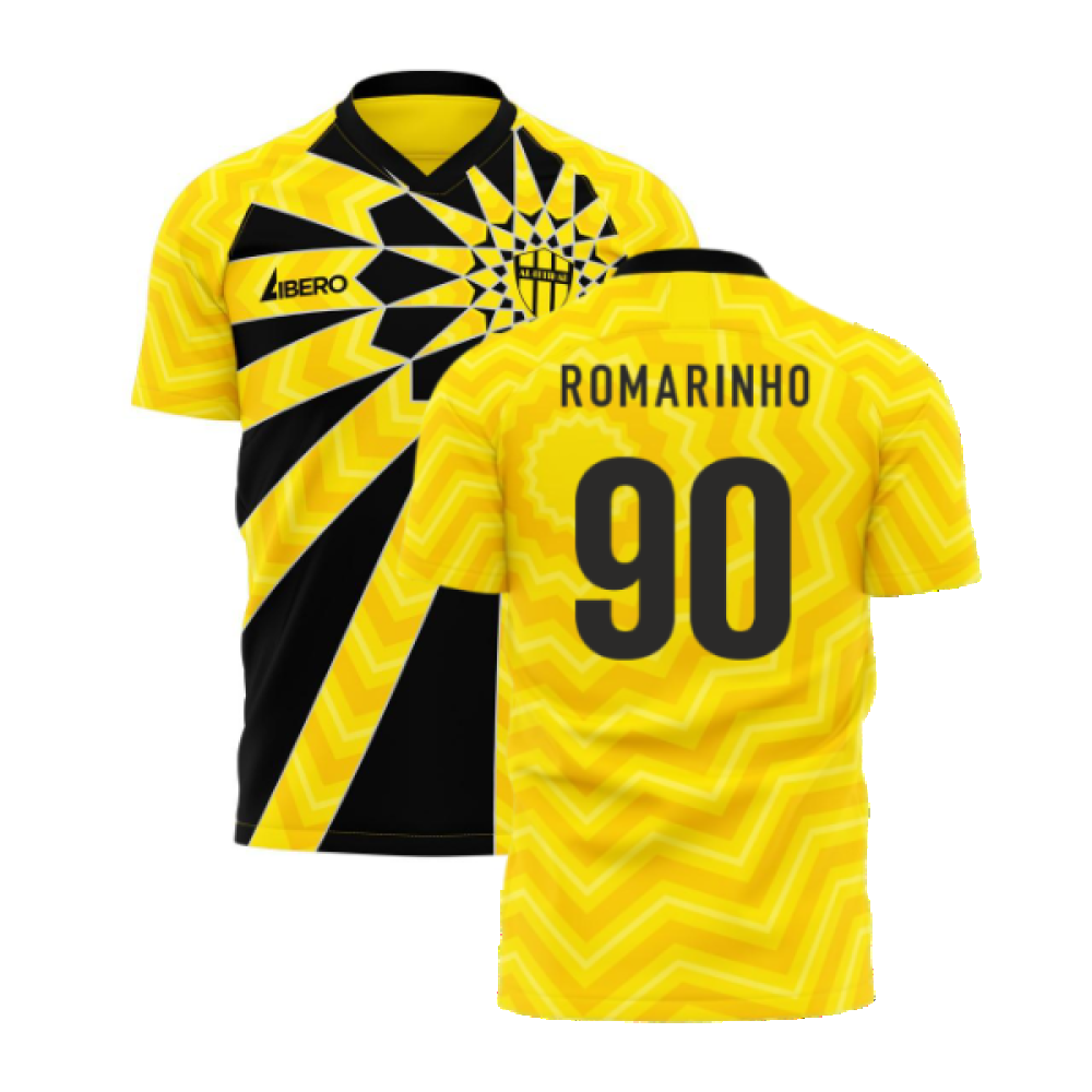 Al-Ittihad 2024-2025 Home Concept Football Kit (Libero) - Kids (Romarinho 90)