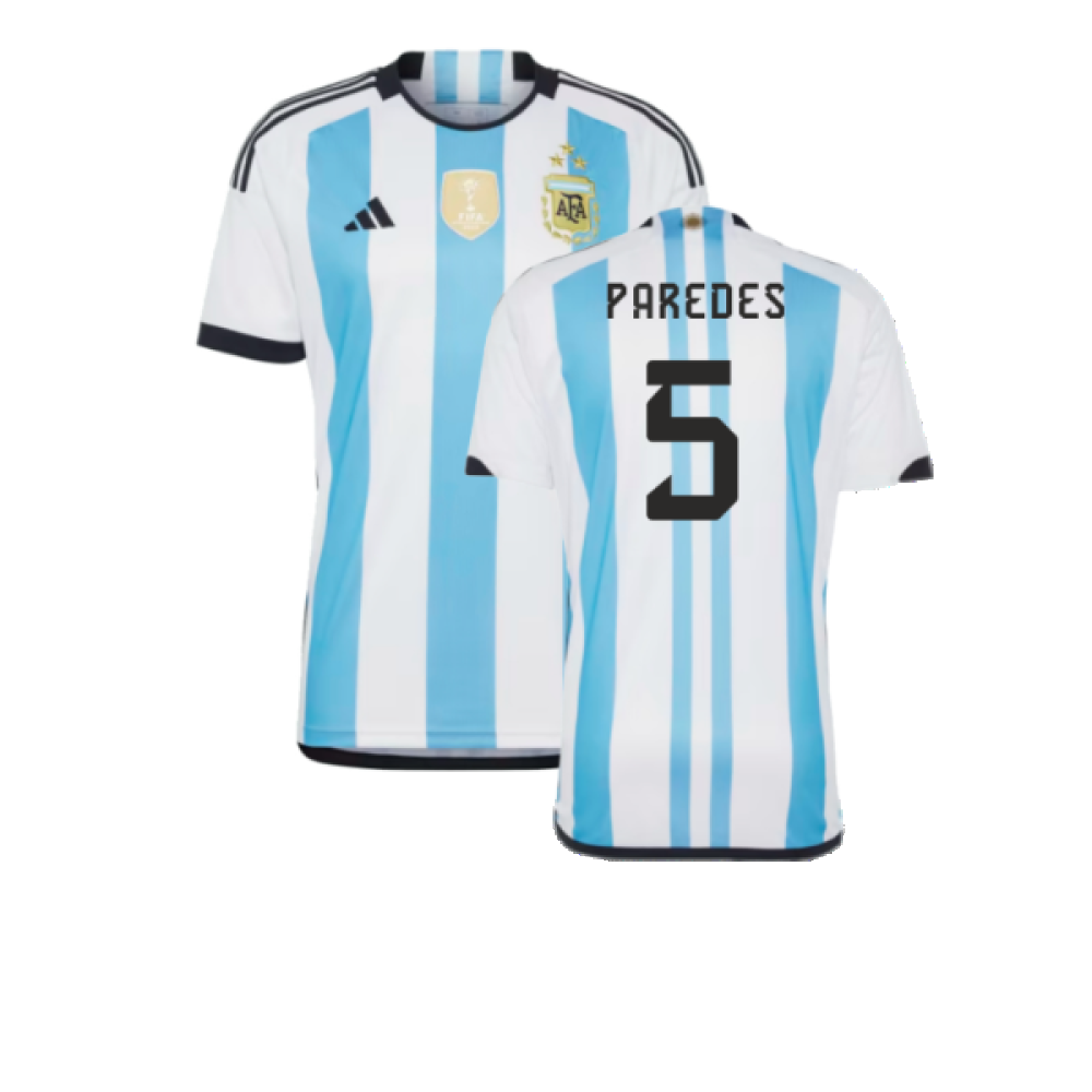 Argentina 2022 World Cup Winners Home Shirt (PAREDES 5)