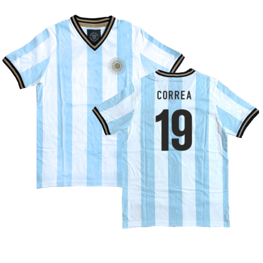 Argentina El Sol Albiceleste Home Shirt (CORREA 19)