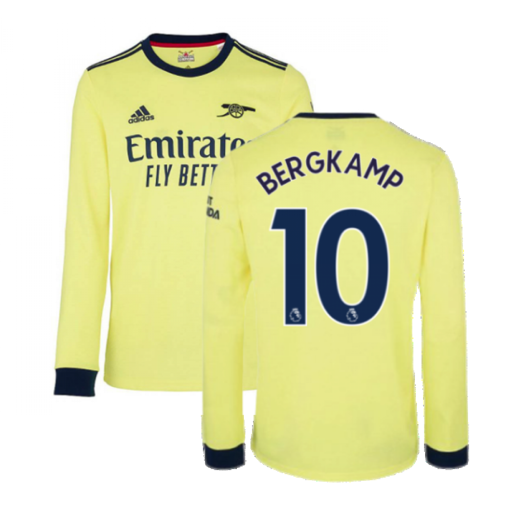 Arsenal 2021-2022 Long Sleeve Away Shirt (BERGKAMP 10)