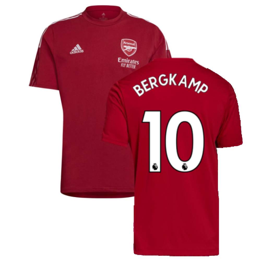 Arsenal 2021-2022 Training Tee (Active Maroon) (BERGKAMP 10)