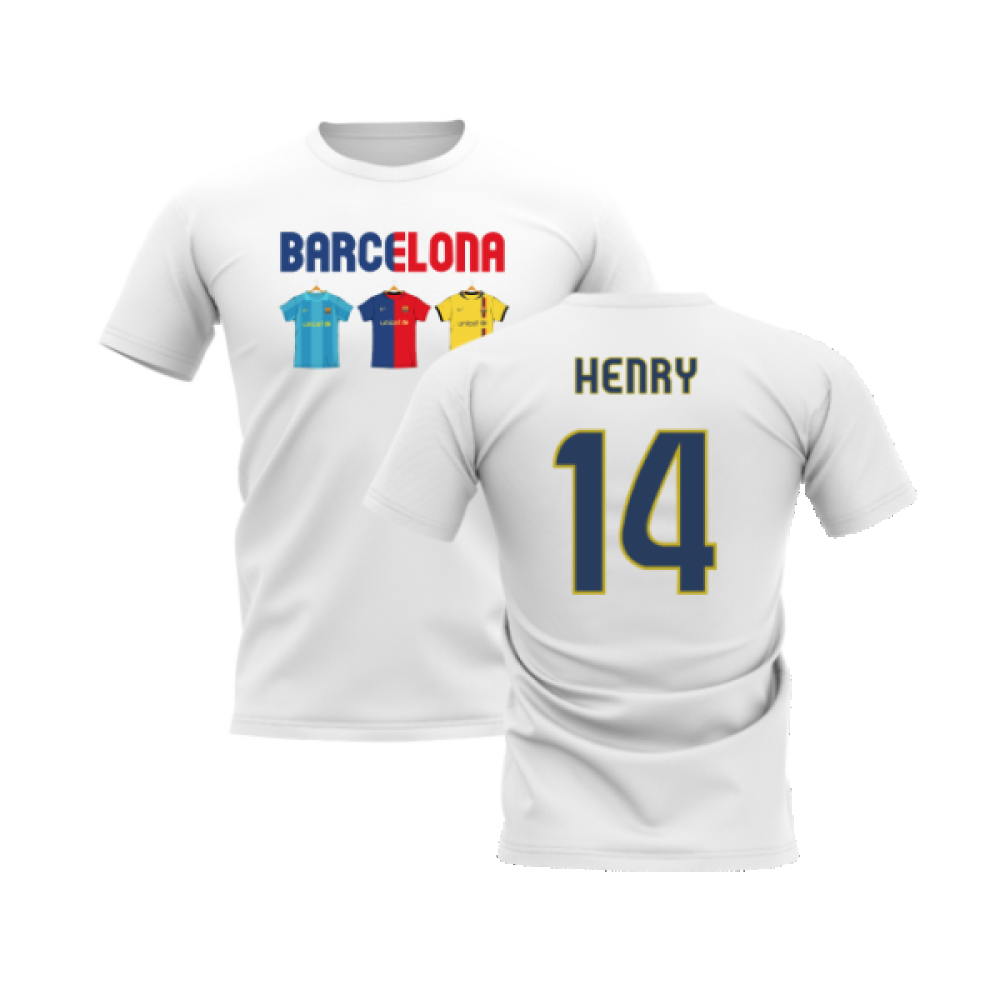 Barcelona 2008-2009 Retro Shirt T-shirt - Text (White) (Henry 14)