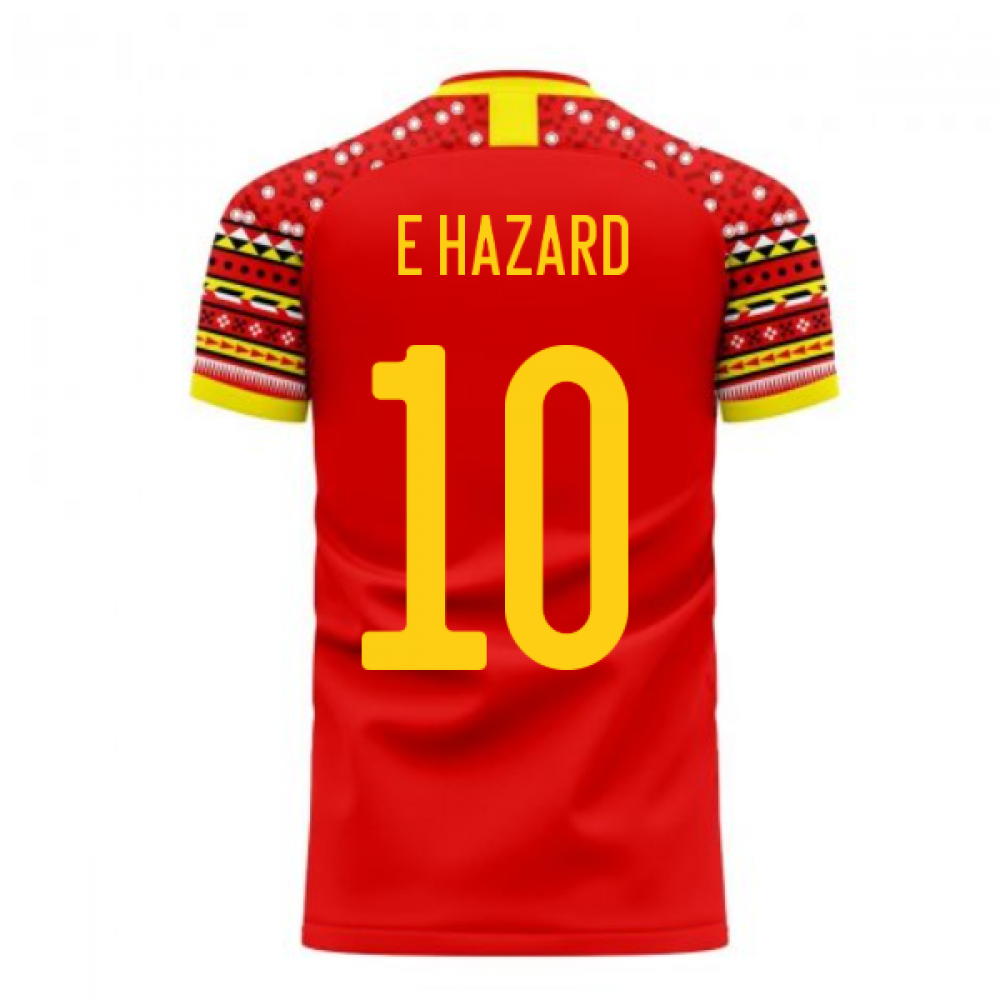 Belgium 2024-2025 Home Concept Football Kit (Libero) (E HAZARD 10)