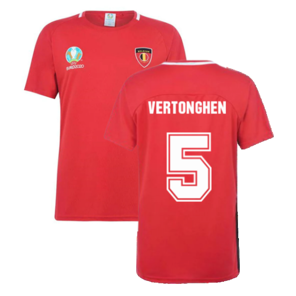 Belgium 2021 Polyester T-Shirt (Red) (VERTONGHEN 5)