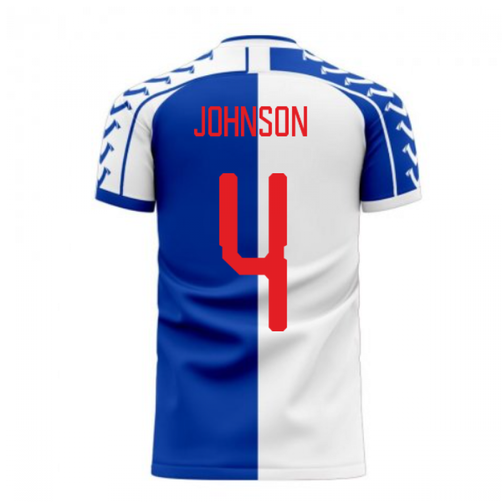  Blackburn 2024-2025 Home Concept Football Kit (Viper) (Johnson 4) - Womens