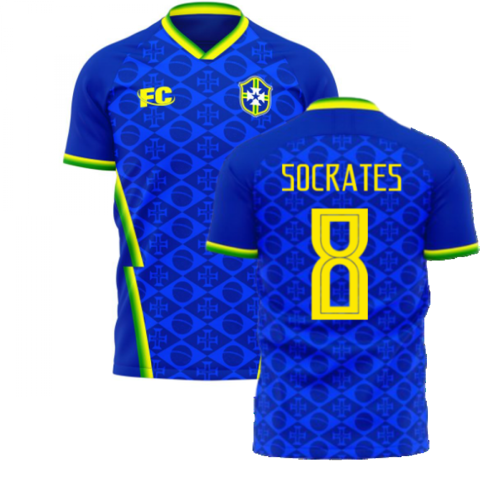 Brazil 2021-2022 Away Concept Football Kit (Fans Culture) (SOCRATES 8)