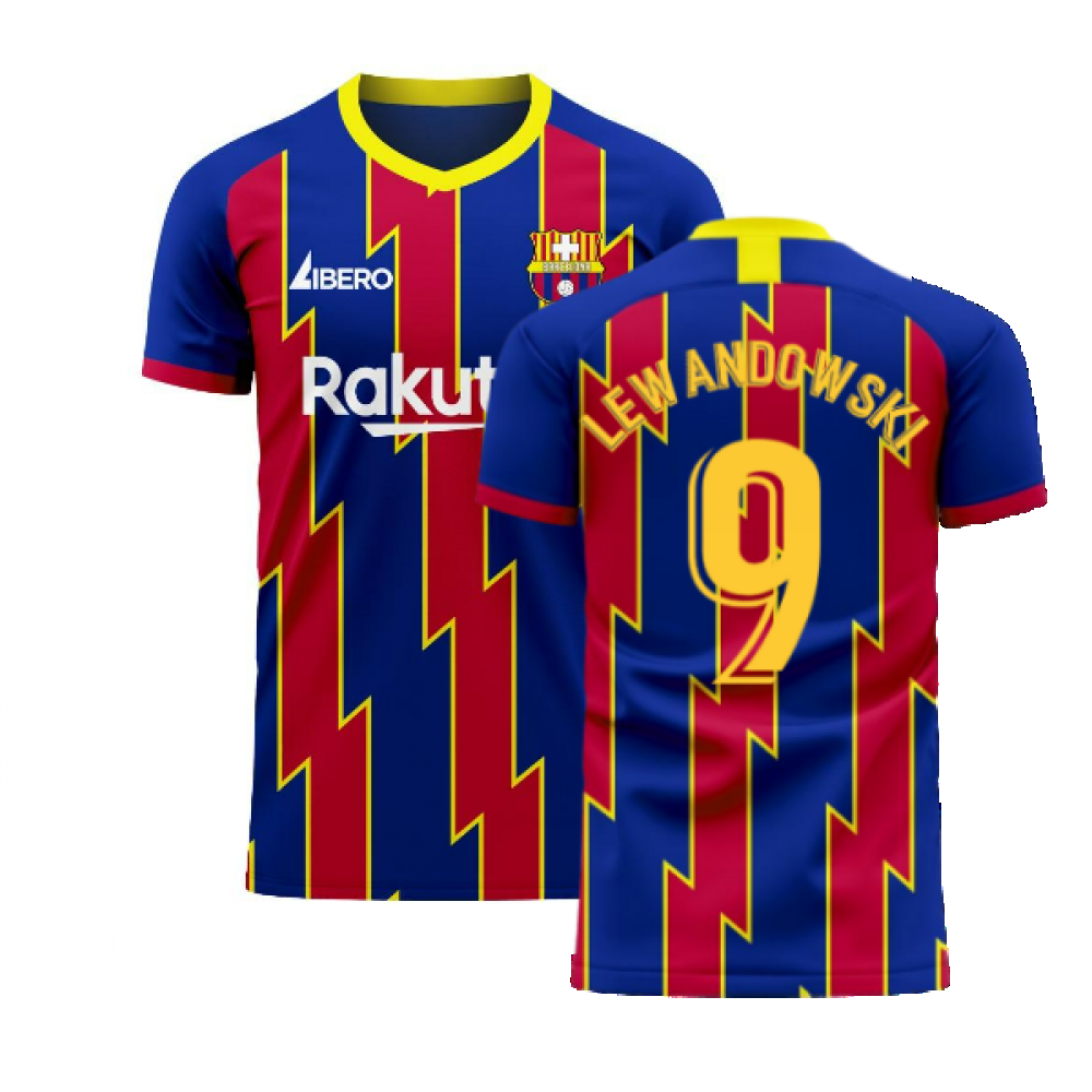 Catalonia 2024-2025 Home Concept Football Kit (Libero) (LEWANDOWSKI 9)