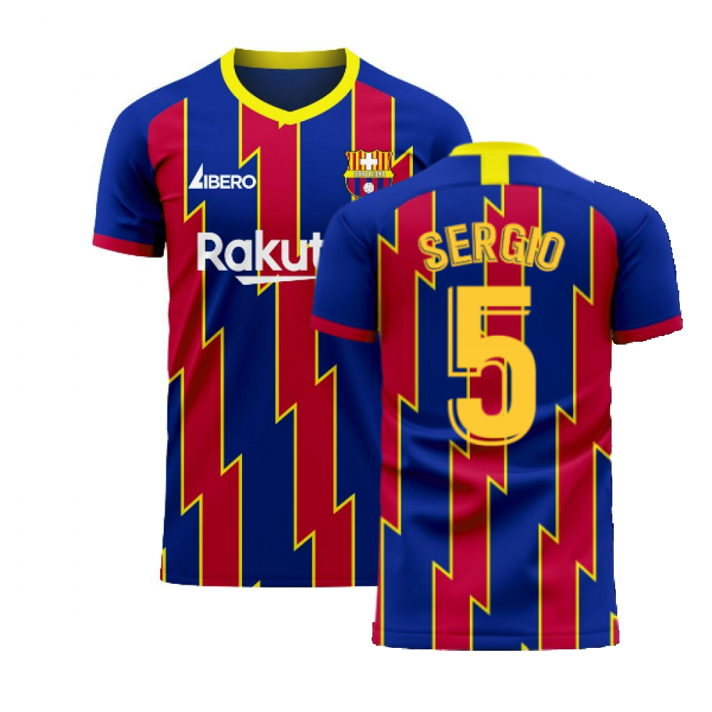  Catalonia 2025-2026 Home Concept Football Kit (Libero) (SERGIO 5)