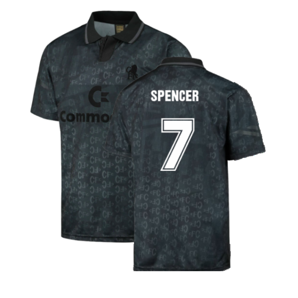 Chelsea 1992 Black Out Retro Football Shirt (Spencer 7)