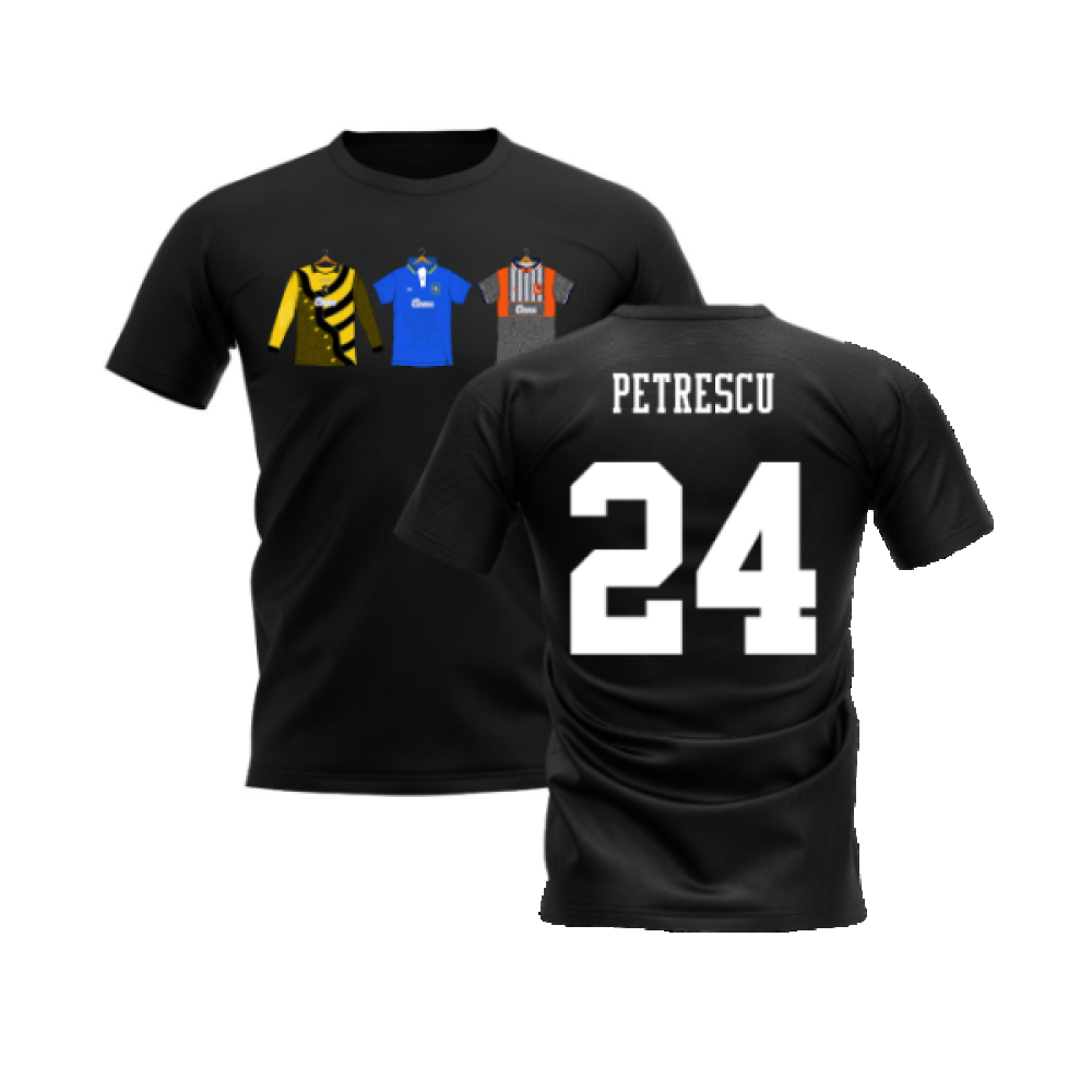 Chelsea 1995-1996 Retro Shirt T-shirts (Black) (Petrescu 24)