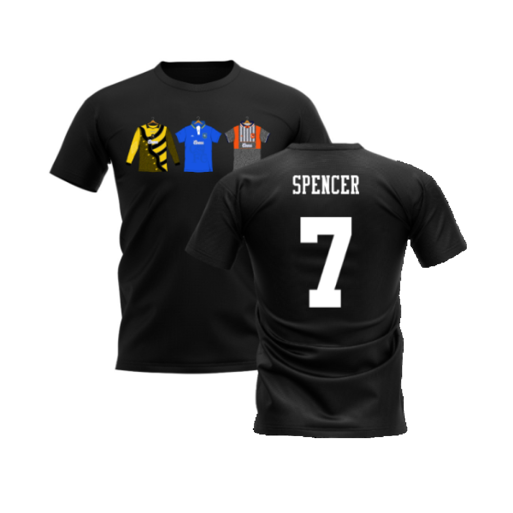 Chelsea 1995-1996 Retro Shirt T-shirts (Black) (Spencer 7)