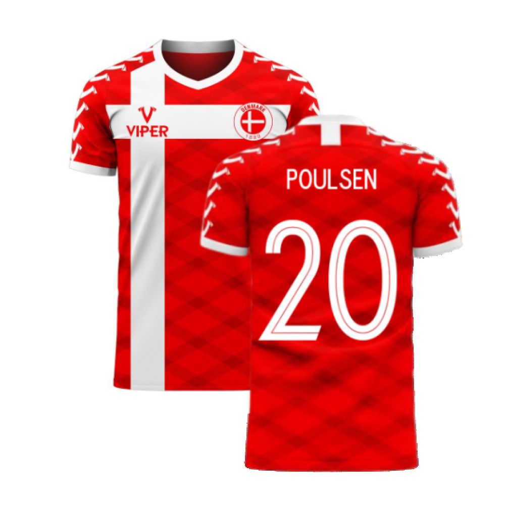 Denmark 2025-2026 Home Concept Football Kit (Viper) (POULSEN 20)
