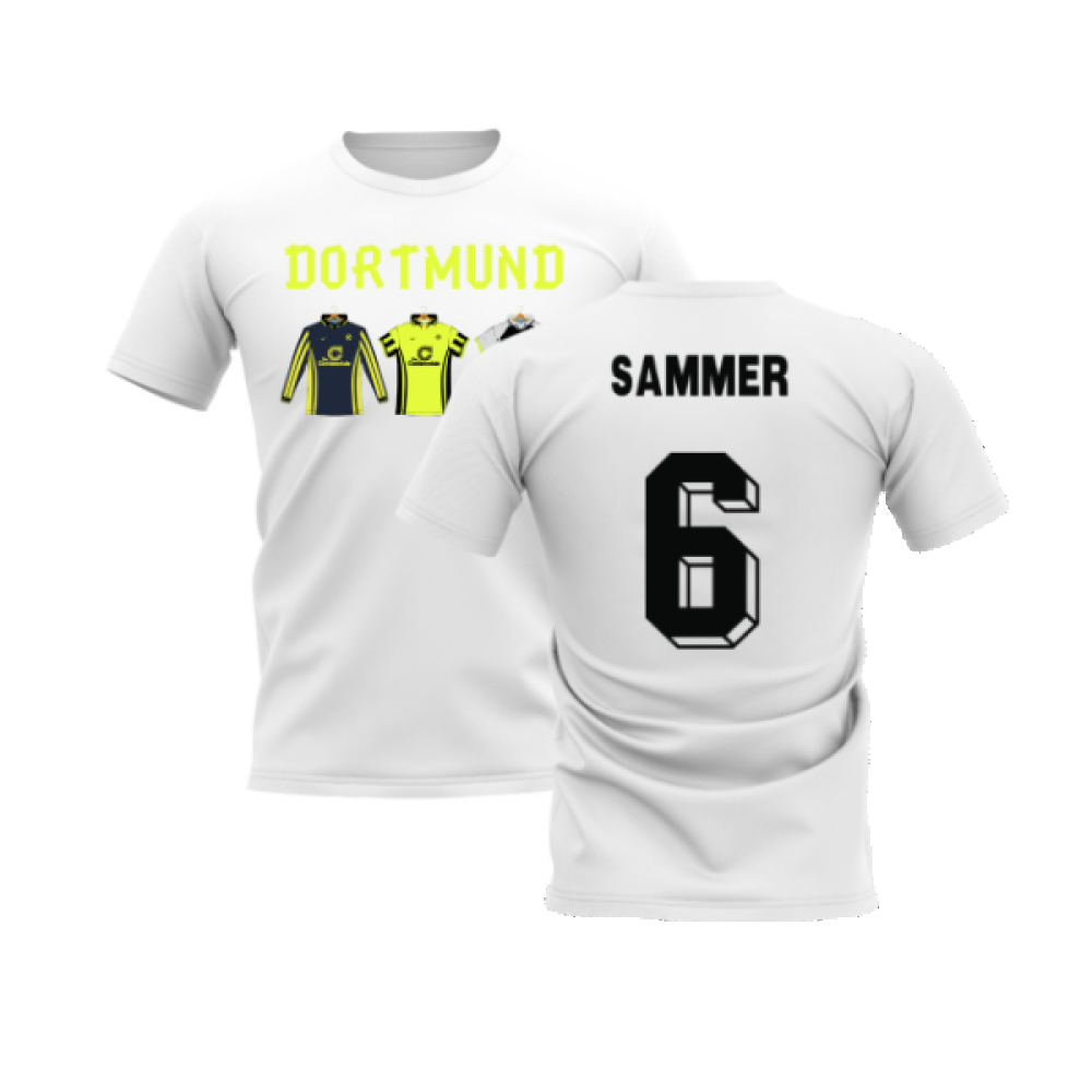 Dortmund 1996-1997 Retro Shirt T-shirt - Text (White) (Sammer 6)