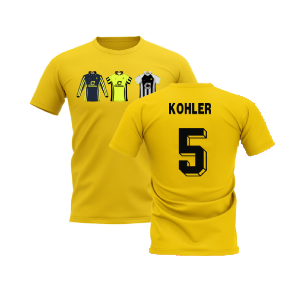 Dortmund 1996-1997 Retro Shirt T-shirt (Yellow) (Kohler 5)