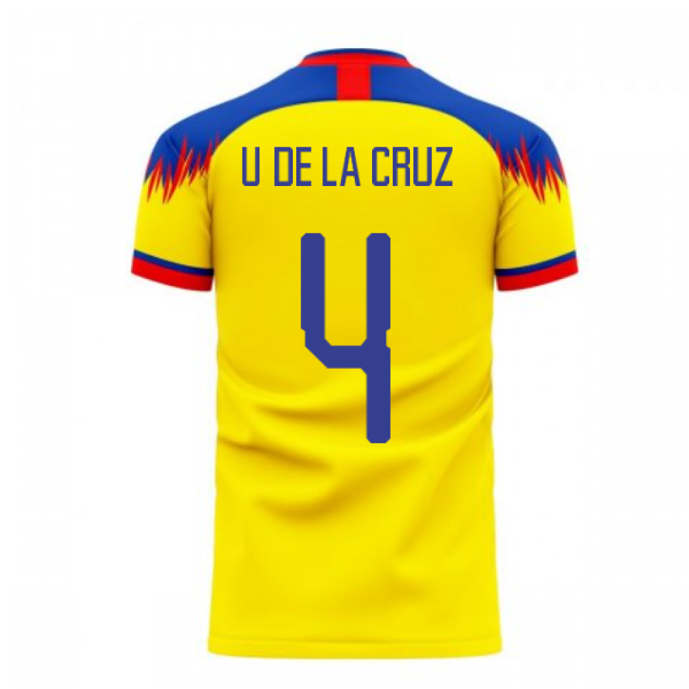 Ecuador 2024-2025 Home Concept Football Kit (Libero) (U. DE LA CRUZ 4)