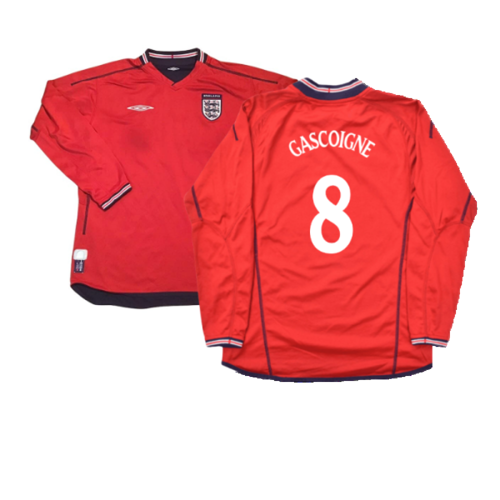 England 2002-04 Away Shirt LS (S) (Good) (Gascoigne 8)