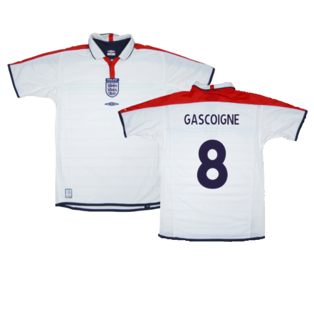 England 2003-05 Home Shirt (XL) (Excellent) (GASCOIGNE 8)