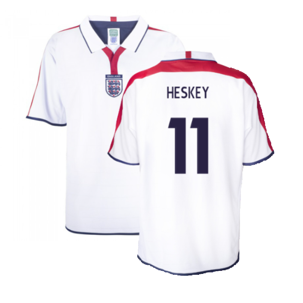 England 2004 Retro Football Shirt (Heskey 11)