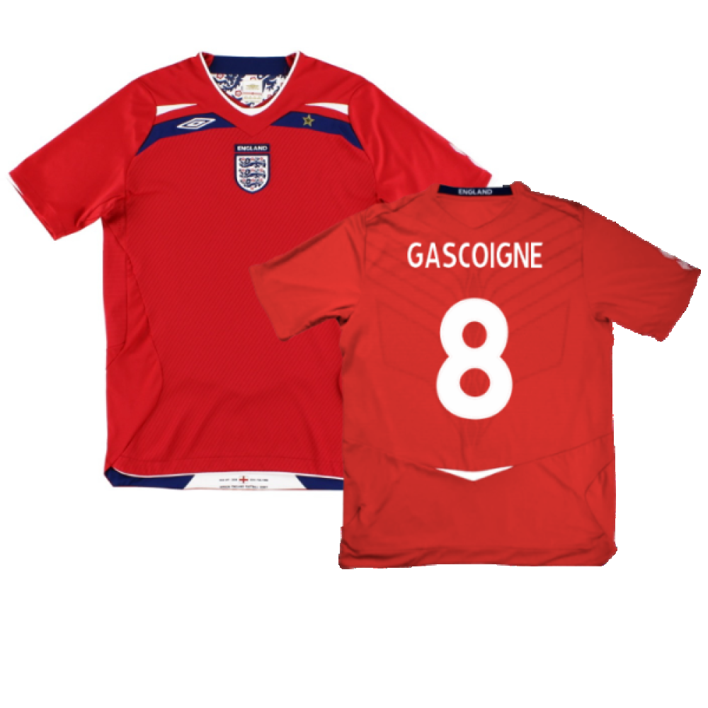 England 2008-10 Away Shirt (Very Good) (GASCOIGNE 8)